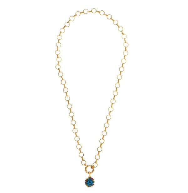 Ileana Makri Blue Eye Rainbow Necklace