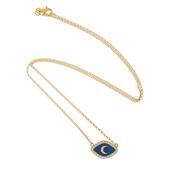 Ileana Makri Blue Moon Oval Necklace