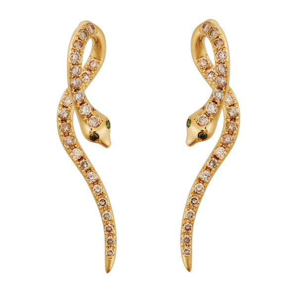 ileana makri Boa Champagne Diamond Earrings