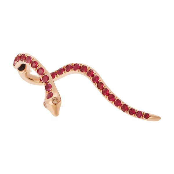 Ileana Makri Boa Ruby Earrings