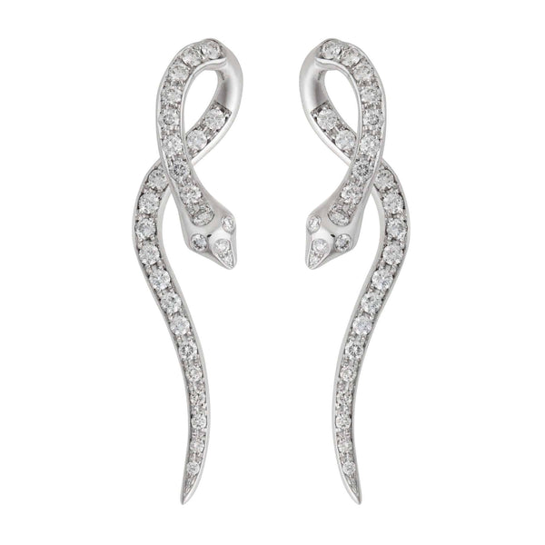 ileana makri Boa White Diamond Earrings