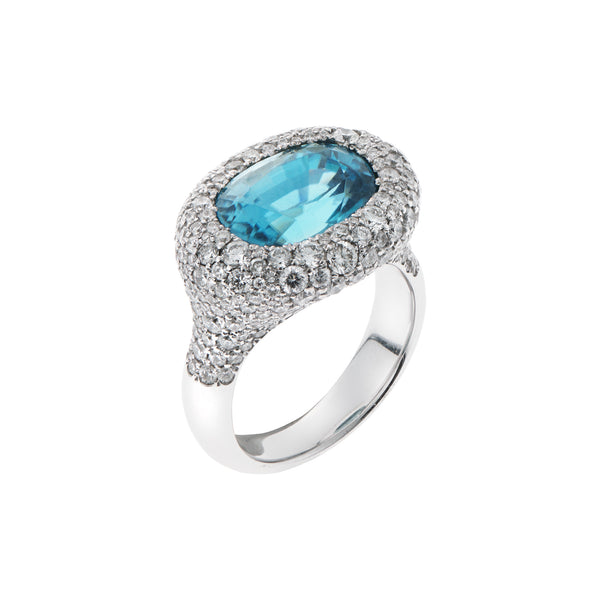ileana makri Brilliant Blue Cocktail Ring