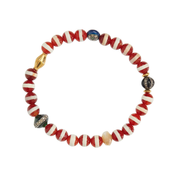 ileana makri Brown Agate Stripe Bracelet 16