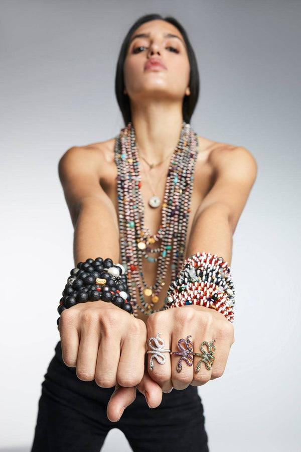 Ileana Makri Brown Agate Stripe Bracelet 66