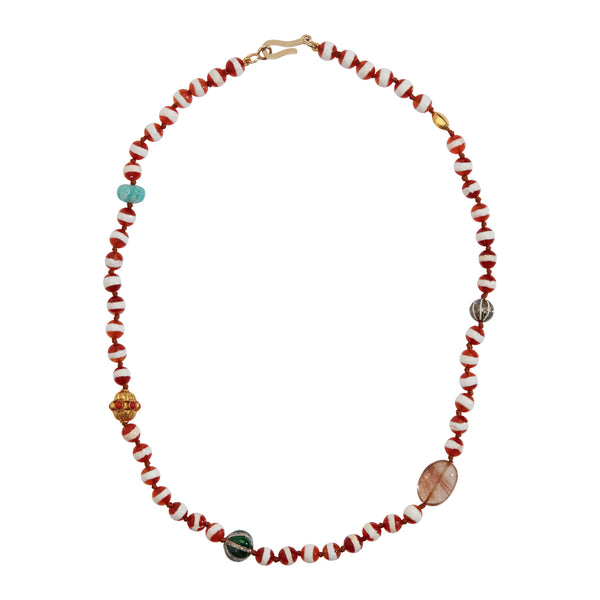 ileana makri Brown Agate Stripe Necklace 182 (45cm)