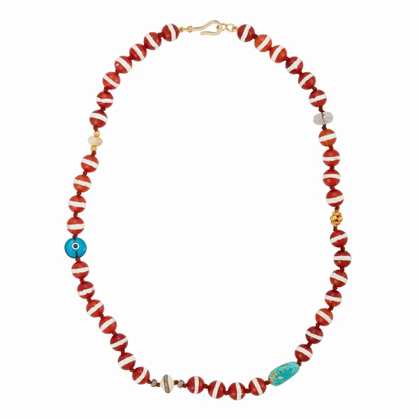 ileana makri Brown Agate Stripe Necklace 80 (45cm)