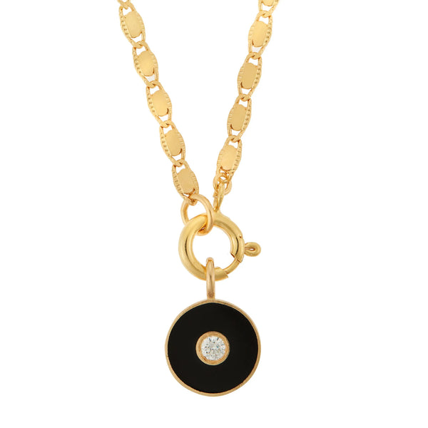 ileana makri Bubble Solitaire Enamel Necklace