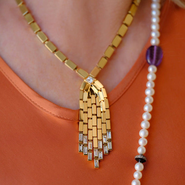 Ileana Makri Cascade Diamond Necklace Y-D