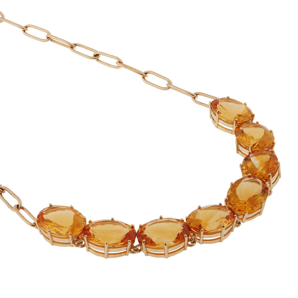 Ileana Makri Chained Crown Necklace Citrine