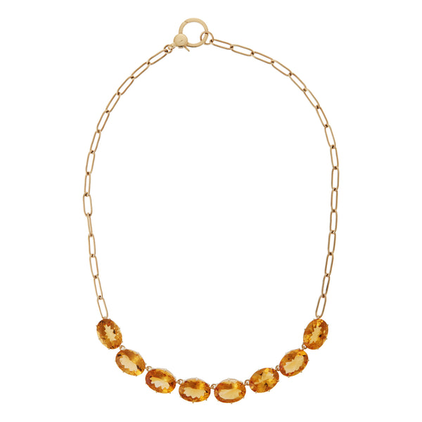 ileana makri Chained Crown Necklace Citrine