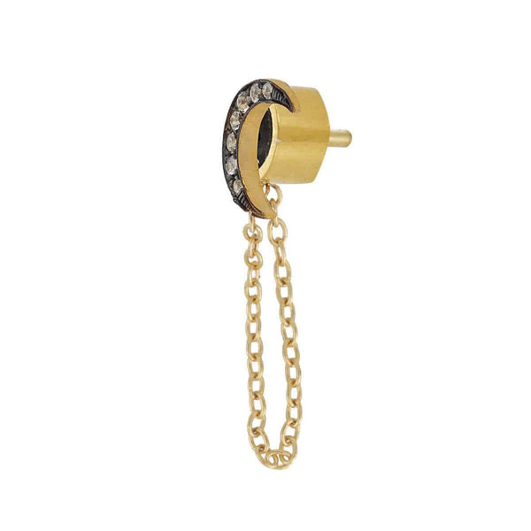 Ileana Makri Chained Moon Stud