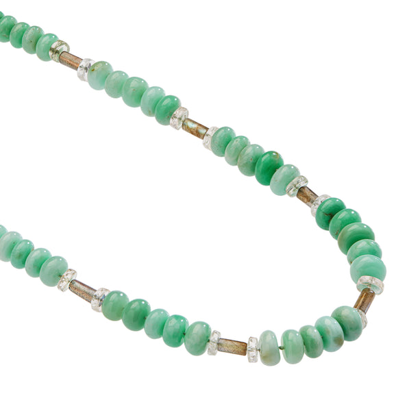 Ileana Makri Chrysoprase Horizon Necklace (81cm)