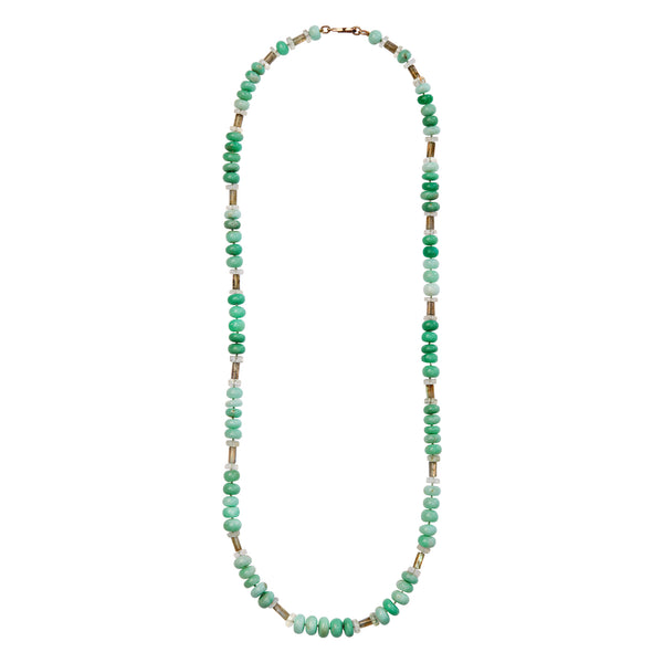 ileana makri Chrysoprase Horizon Necklace (81cm)