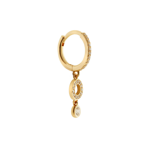 Ileana Makri Circle Dot Drop Hoops