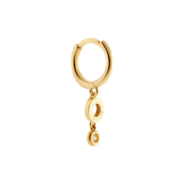 Ileana Makri Circle Dot Drop Hoops