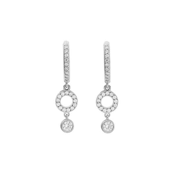 Ileana Makri Circle Dot Drop Hoops