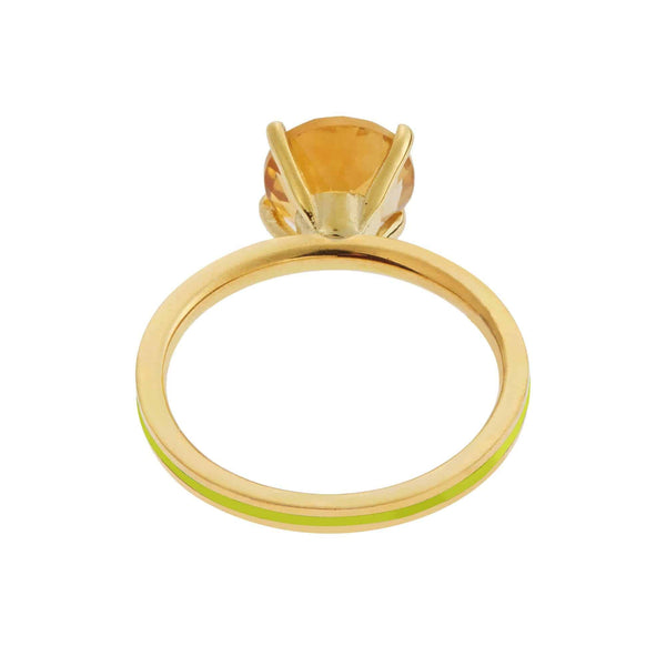 Ileana Makri Citrine Enamel Slim Band
