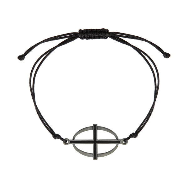ileana makri Coda Cross Bracelet SLV-OX-BLK