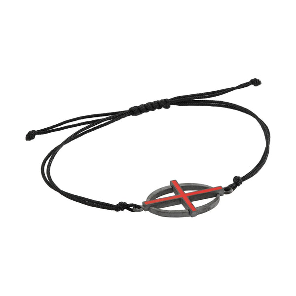 Ileana Makri Coda Cross Bracelet SLV-OX-RED