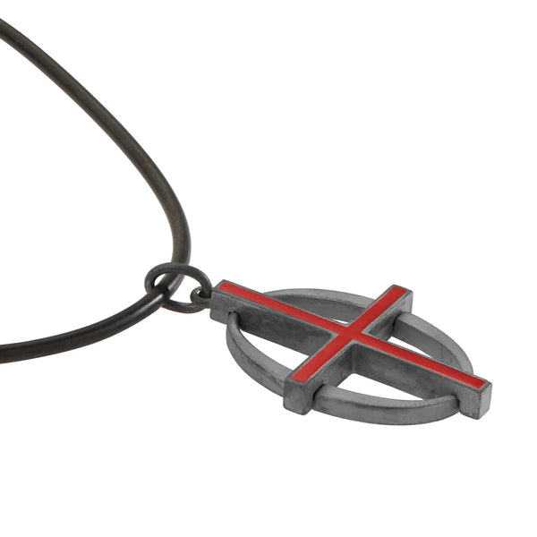 Ileana Makri Coda Cross Necklace OX-EN-RED