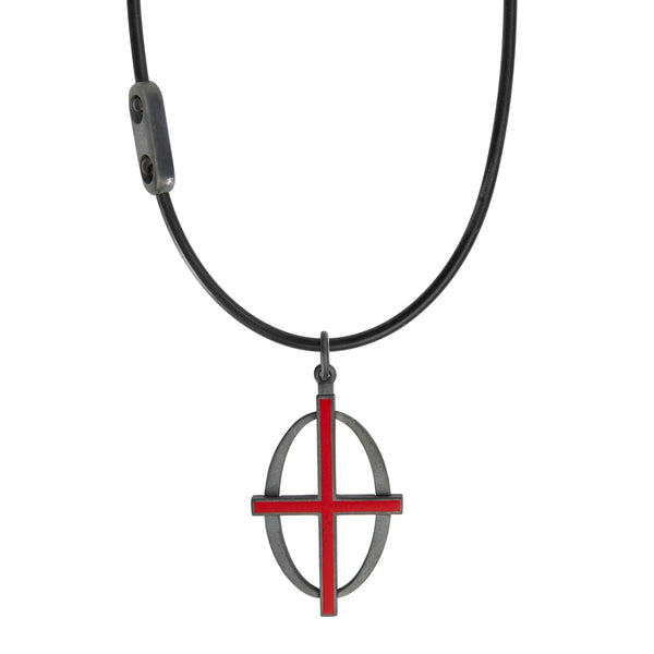 ileana makri Coda Cross Necklace OX-EN-RED