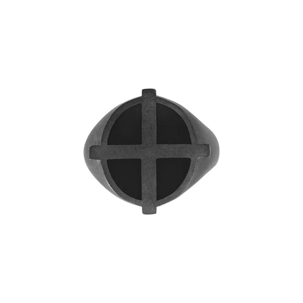 Ileana Makri Coda Ring OX-EN-BLK