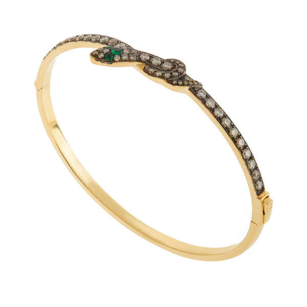 Ileana Makri Coiled Snake Champagne Bangle