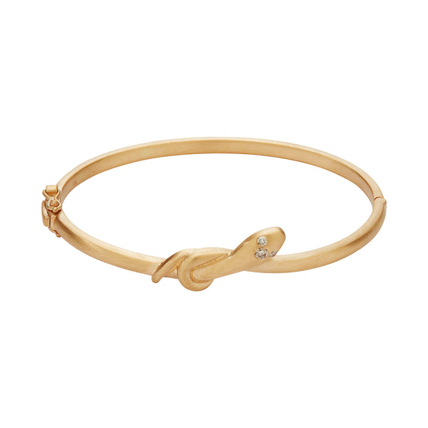 Ileana Makri Coiled Snake Gold Bangle