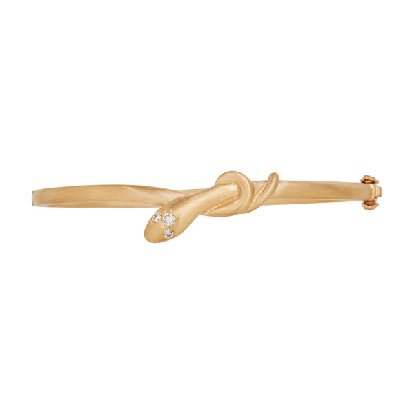 ileana makri Coiled Snake Gold Bangle