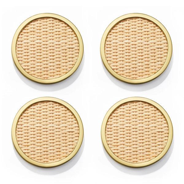 Ileana Makri Colette Cane Coaster Set Of 4