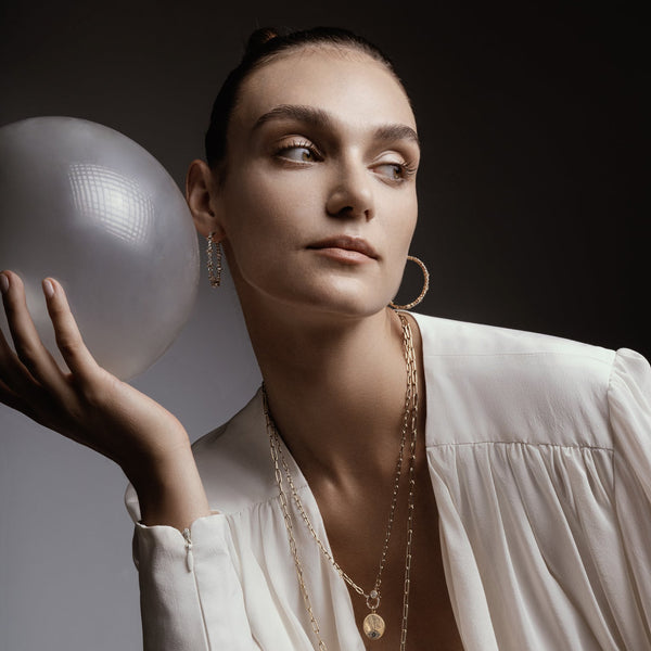 Ileana Makri Cosmic Large Diamond Rivulet Hoops