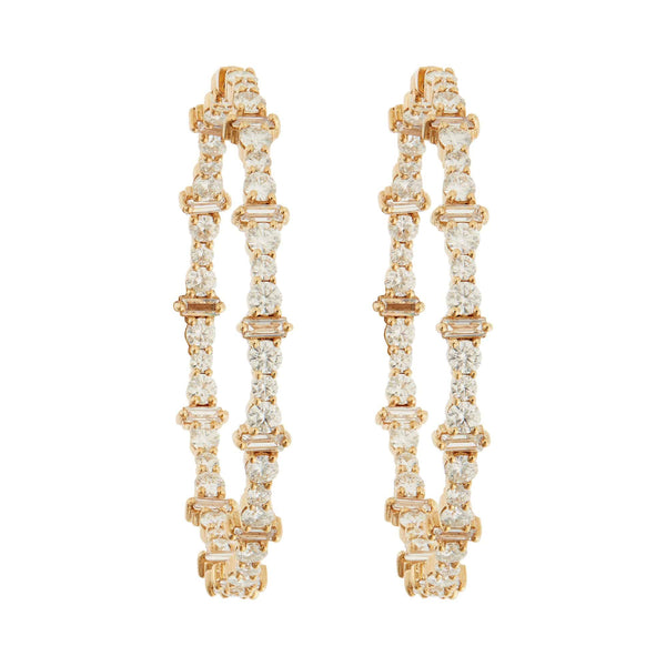 Ileana Makri Cosmic Large Diamond Rivulet Hoops