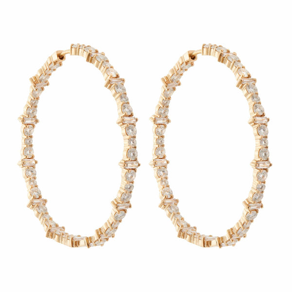 ileana makri Cosmic Large Diamond Rivulet Hoops