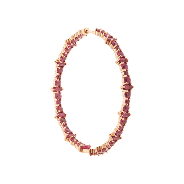 Ileana Makri Cosmic Large Ruby Rivulet Hoops