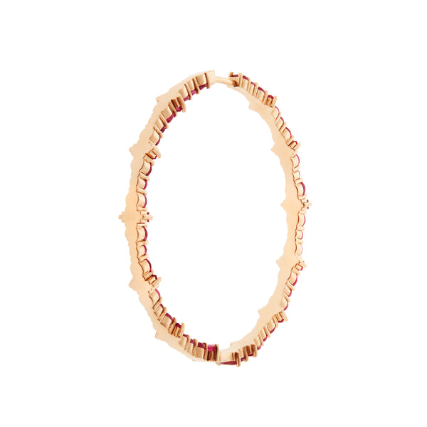 Ileana Makri Cosmic Large Ruby Rivulet Hoops