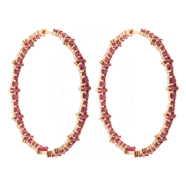 ileana makri Cosmic Large Ruby Rivulet Hoops