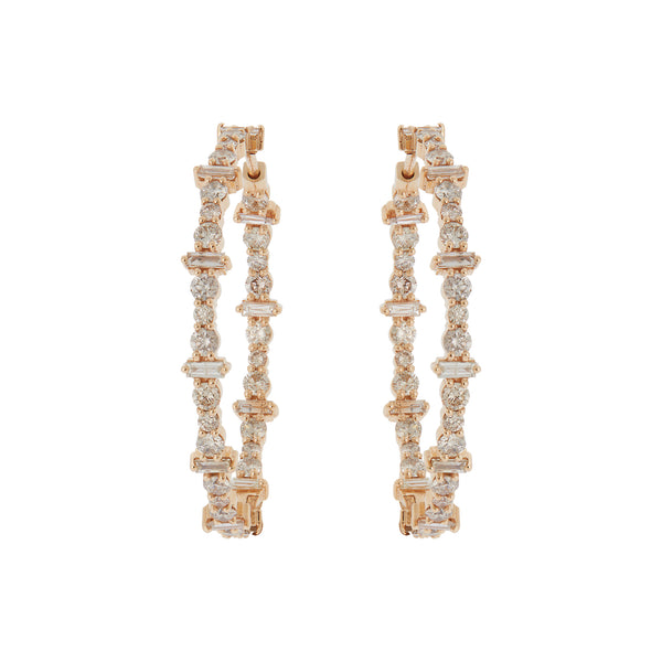 Ileana Makri Cosmic Medium Diamond Rivulet Hoops