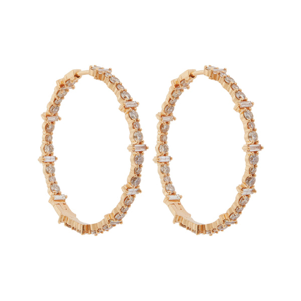 ileana makri Cosmic Medium Diamond Rivulet Hoops