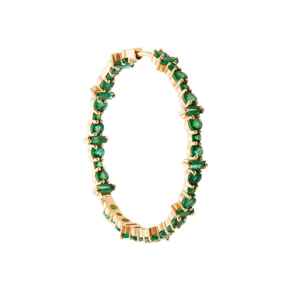 Ileana Makri Cosmic Medium Emerald Rivulet Hoops