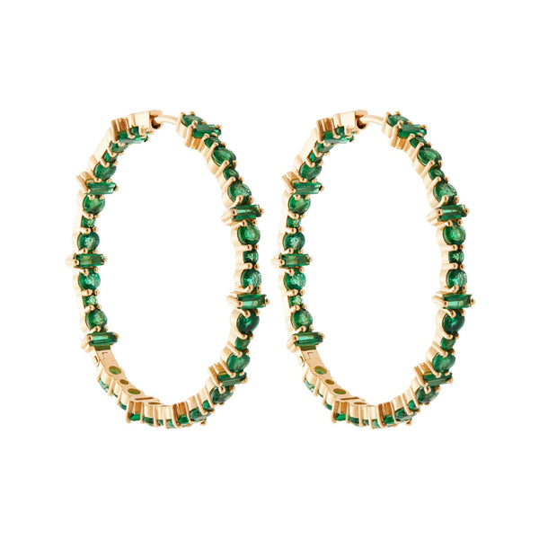 ileana makri Cosmic Medium Emerald Rivulet Hoops