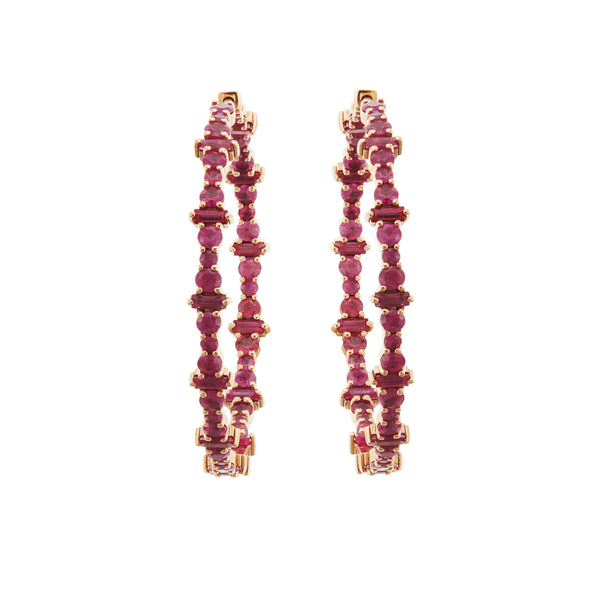 ileana makri Cosmic Medium Ruby Rivulet Hoops