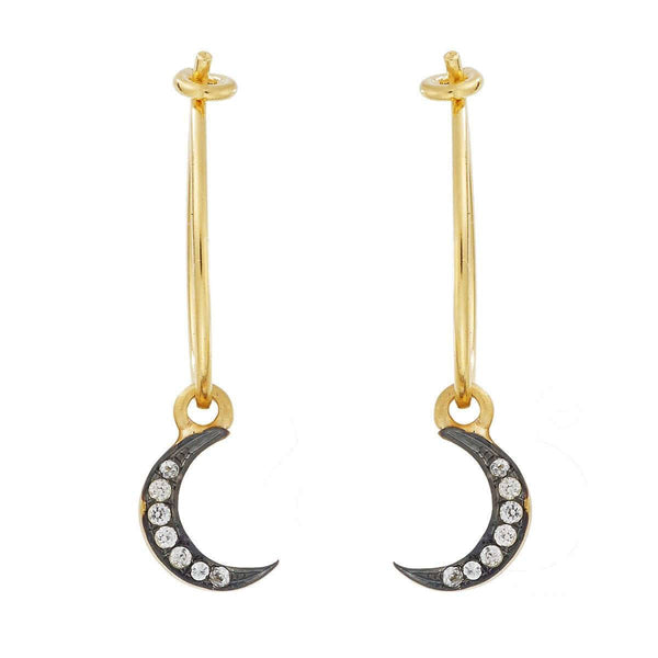 ileana makri Crescent Moon Hoops