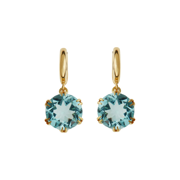 ileana makri Crown Midi Hoops Blue Topaz