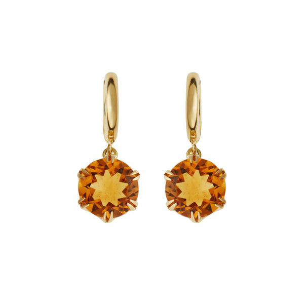 ileana makri Crown Midi Hoops Citrine