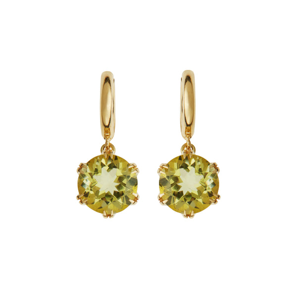 ileana makri Crown Midi Hoops Lemon Topaz