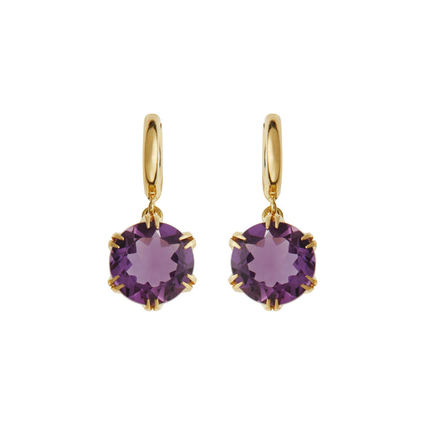 ileana makri Crown Midi Hoops Purple Amethyst
