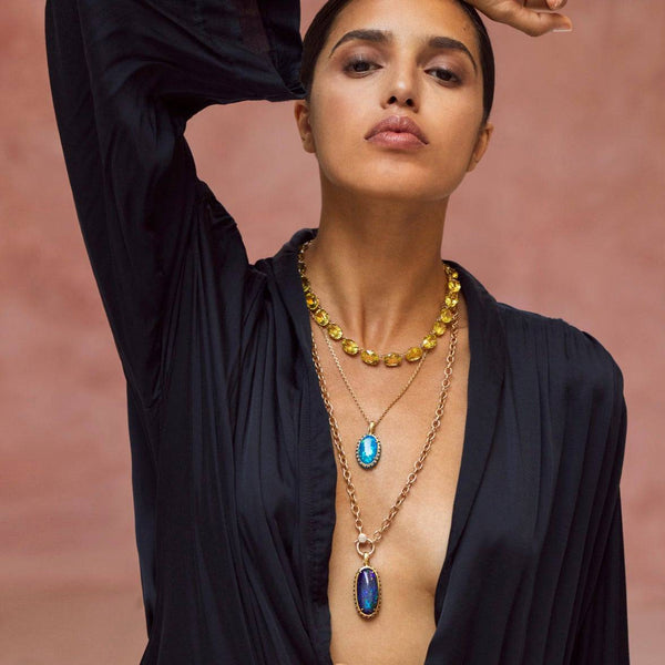 Ileana Makri Crown Necklace Lemon Quartz