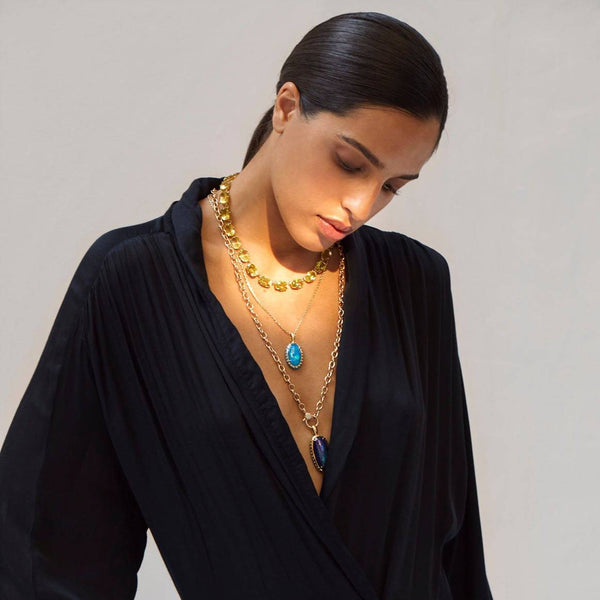 Ileana Makri Crown Necklace Lemon Quartz