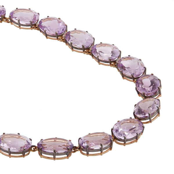Ileana Makri Crown Necklace Pink Amethyst Necklace