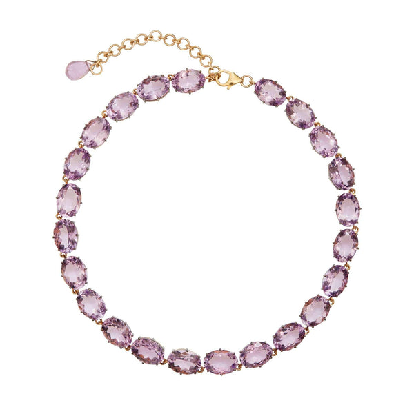 ileana makri Crown Necklace Pink Amethyst Necklace